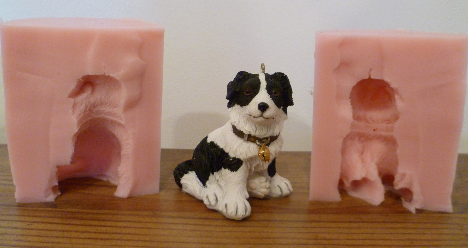 NEW 3D BORDER COLLIE SILICONE MOULD