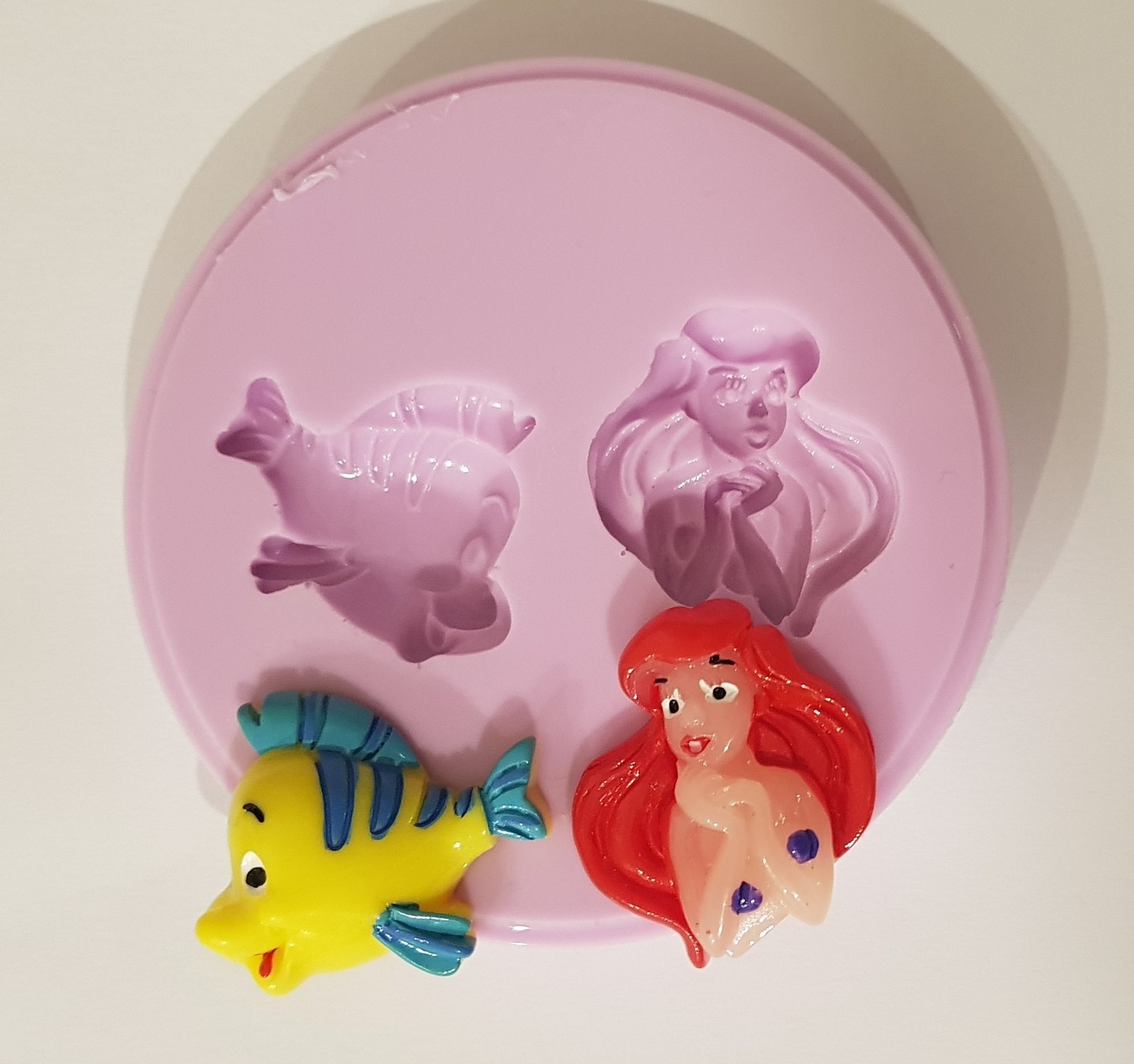 THE LITTLE MERMAID AND FLOUNDER SILICONE MOULD