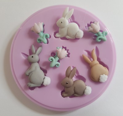 EASTER BUNNIES SILICONE MOULD