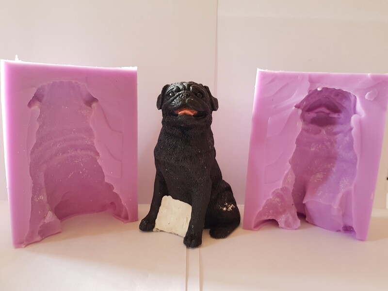 EMLEMS 3D LARGE PUG SILICONE MOULD