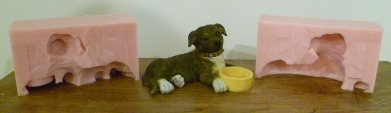 3D STAFFORDSHIRE BULL TERRIER SILICONE MOULD