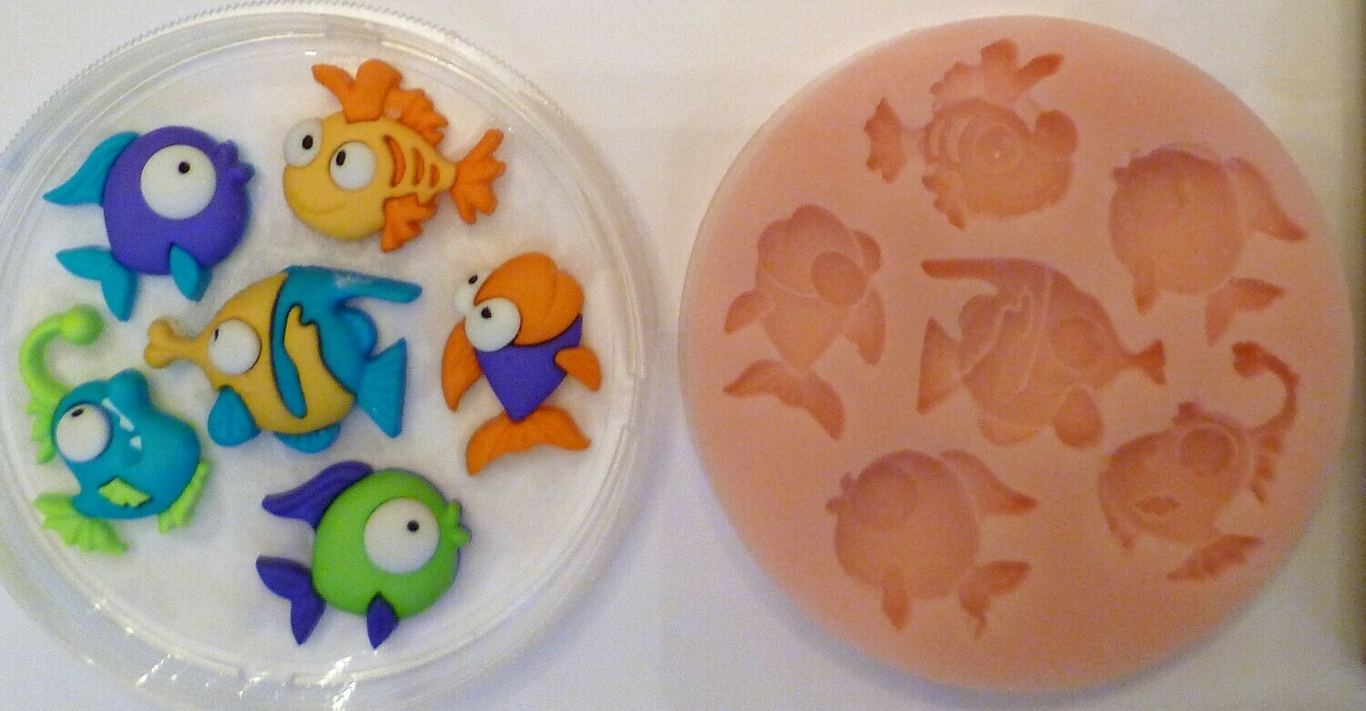 FUNNY FISH SILICONE MOULD