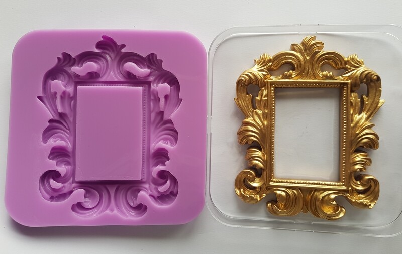 EMLEMS ORNATE RECTANGLE FRAME SILICONE MOULD