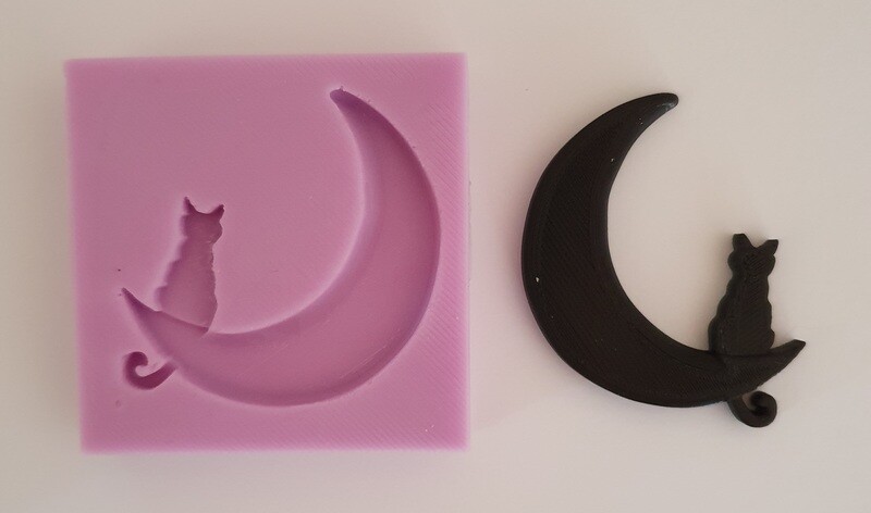 SMALL CAT MOON SILICONE MOULD