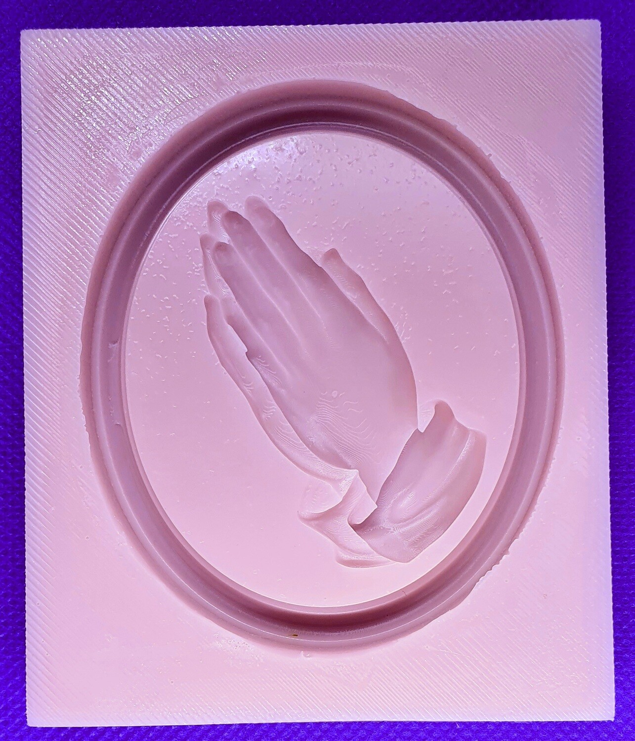 PRAYING HANDS MEDALLION SILICONE MOULD