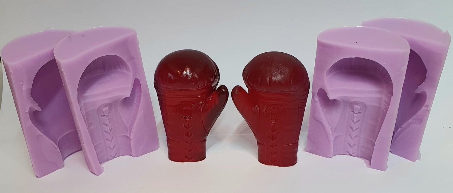 3D PAIR OF BOXING GLOVES SILICONE MOULDS