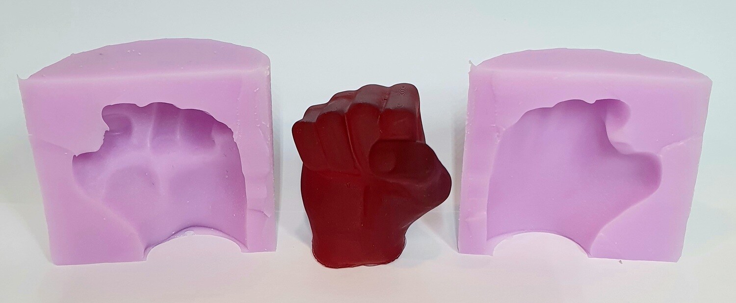 SMALL 3D FIST SILICONE MOULD (POURABLE SILICONE)