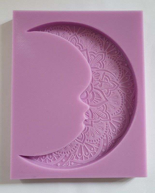 LARGE MANDALA MAN IN MOON SILICONE MOULD