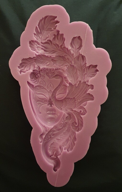Stunning medium peacock masquerade mask SILICONE MOULD