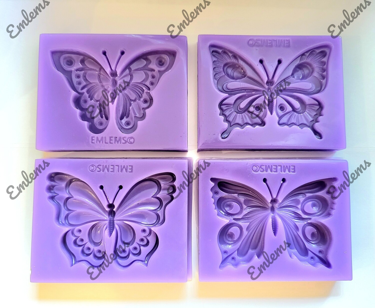 SET OF 4 BUTTERFLIES SILICONE MOULD