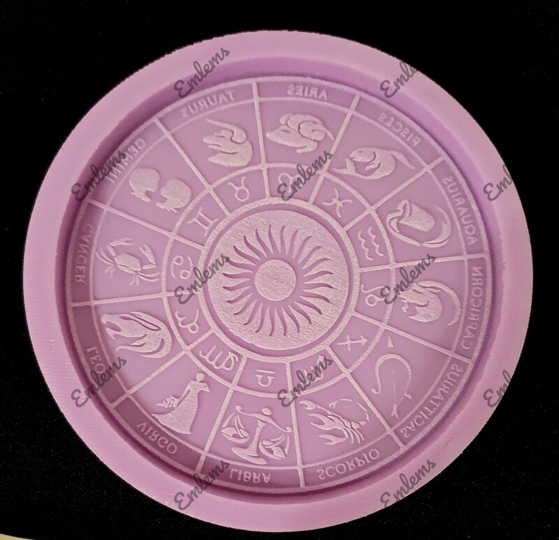 EMLEMS ZODIAC HOROSCOPE COASTER SILICONE MOULD