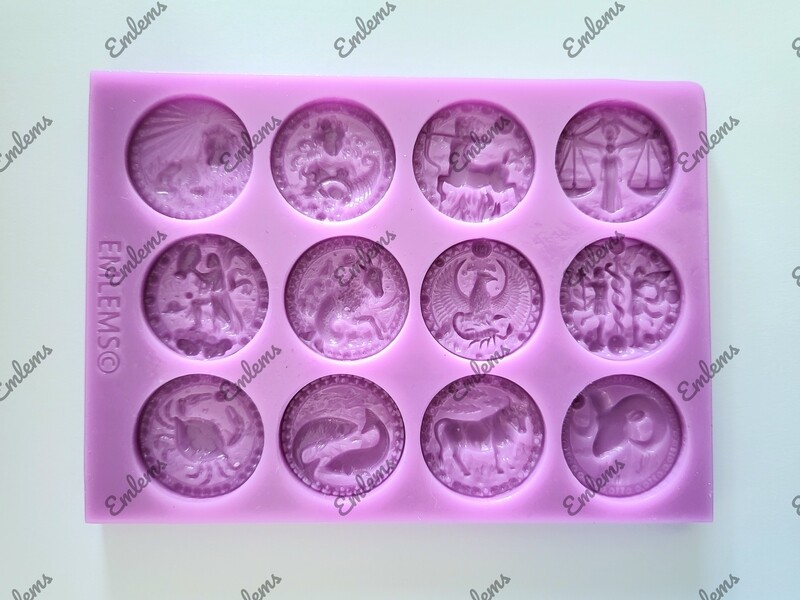 EMLEMS SMALL ZODIAC HOROSCOPE SET SILICONE MOULD