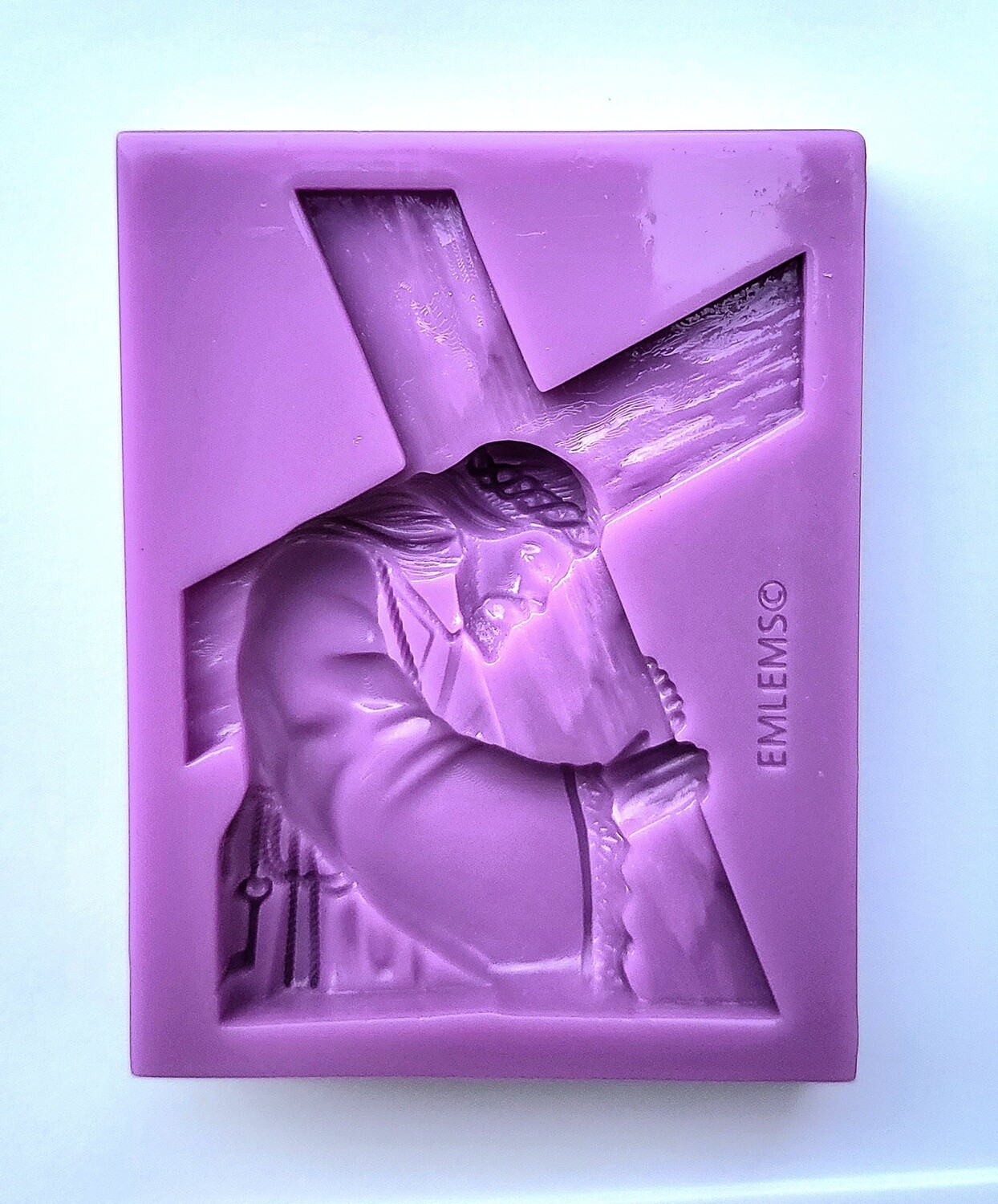 EMLEMS JESUS CARRYING CROSS CRUCIFIXION SILICONE MOULD