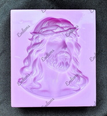 EMLEMS JESUS IN CROWN OF THORNS CRUCIFIXION SILICONE MOULD
