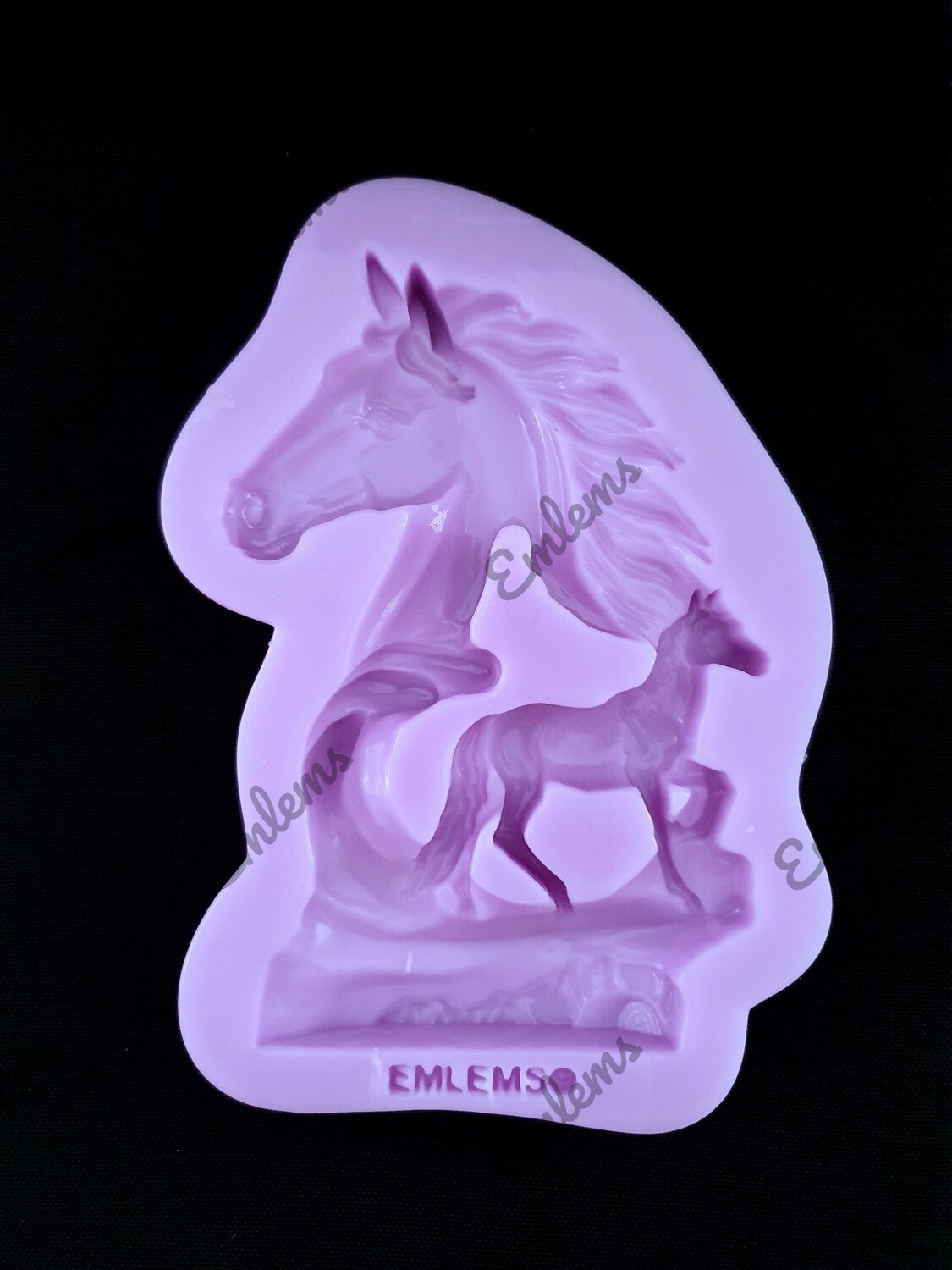 EMLEMS TWIN HORSES SILICONE MOULD