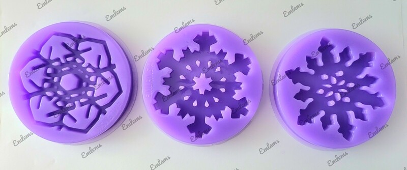 EMLEMS SNOWFLAKE TRIO SET 002 DECORATION SILICONE MOULDS