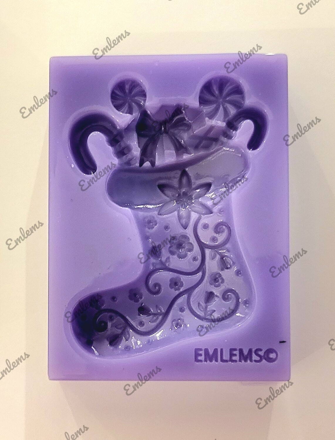 EMLEMS SMALL CHRISTMAS STOCKING DECORATION SILICONE MOULD