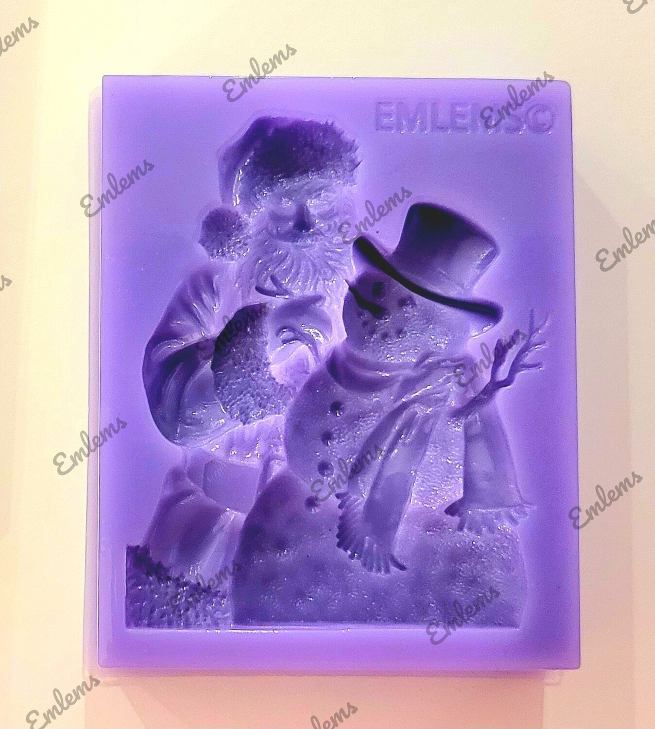 EMLEMS SMALL SANTA SNOWMAN DECORATION SILICONE MOULD