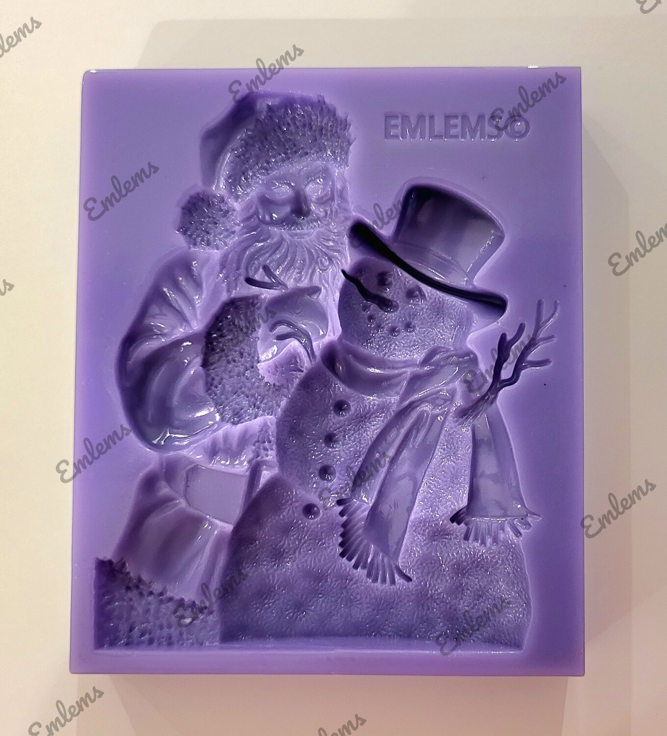 EMLEMS LARGE SANTA SNOWMAN DECORATION SILICONE MOULD