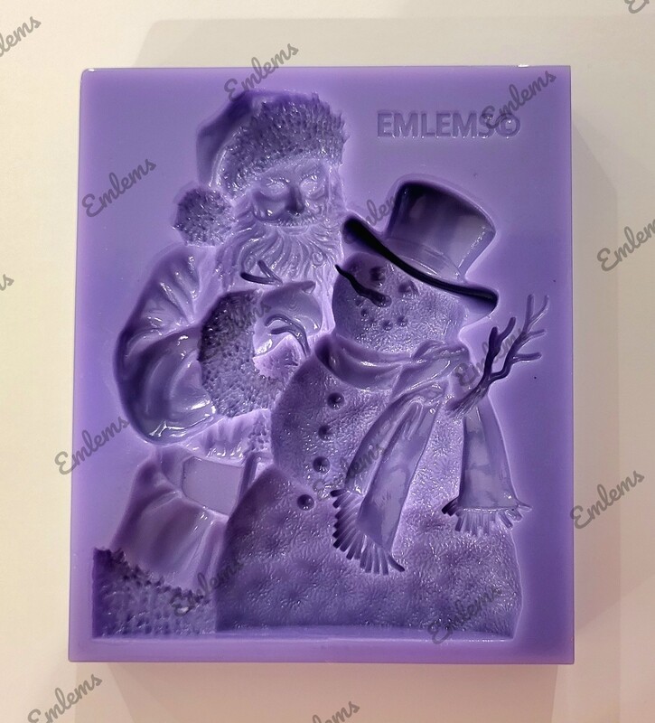 EMLEMS LARGE SANTA SNOWMAN DECORATION SILICONE MOULD