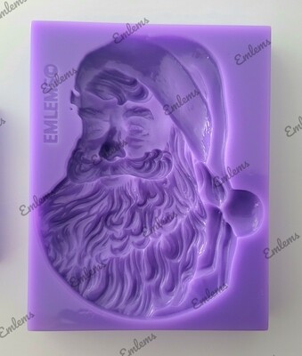 EMLEMS LARGE TRADITIONAL SANTA CLAUS FACE DECORATION SILICONE MOULD