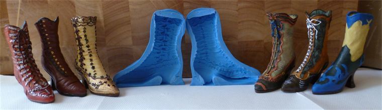 3D VINTAGE ORNATE BOOT SILICONE MOULD