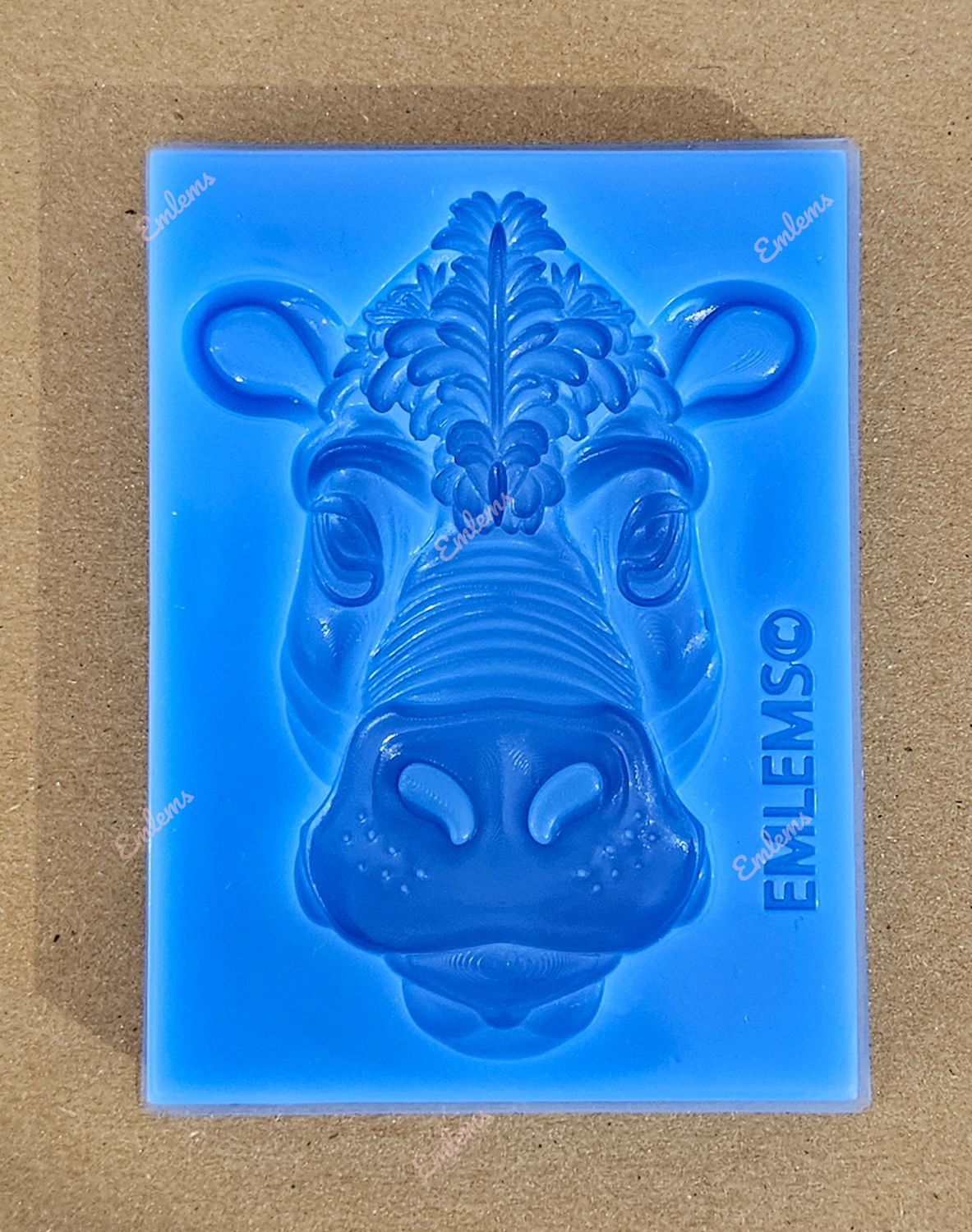 Emlems Jungle Hippo Head Silicone mould