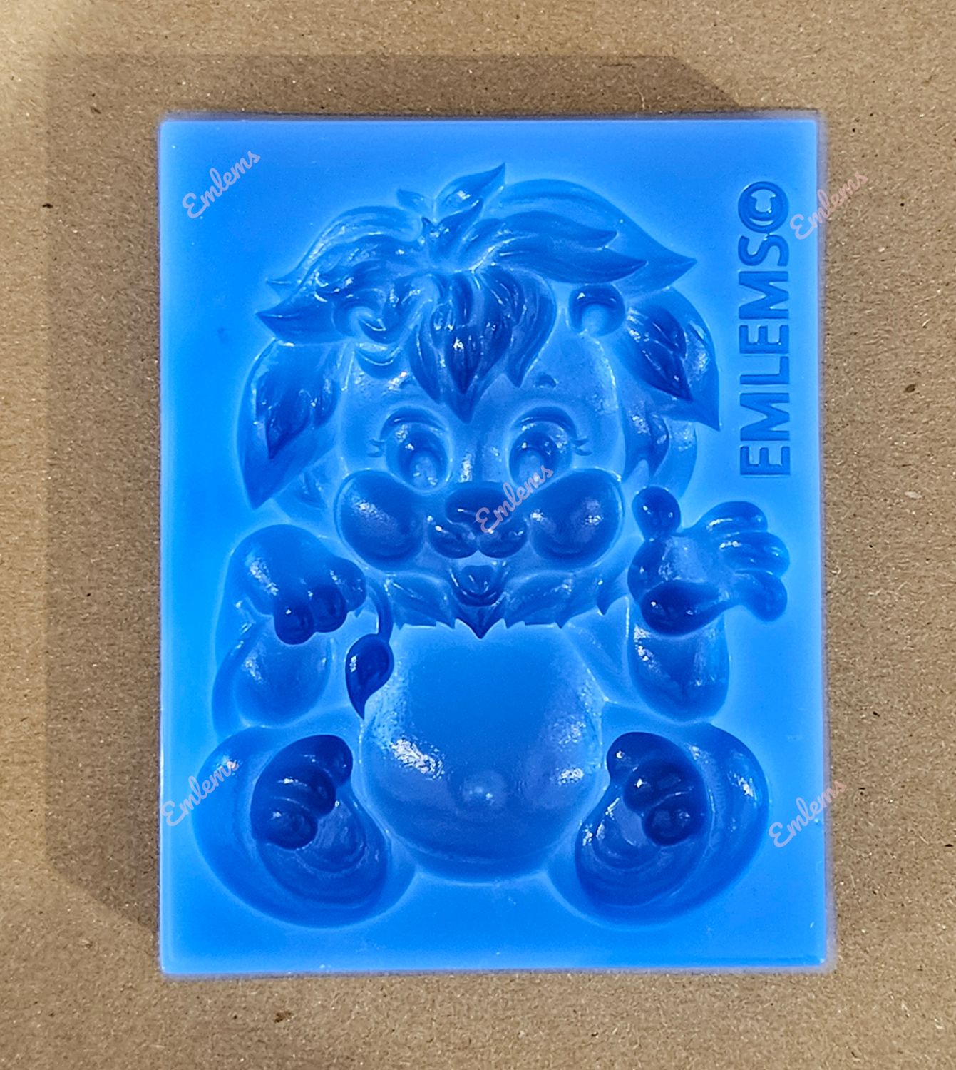 Emlems Jungle Cartoon Lion Silicone mould food safe, also for resin, clay, wax and more