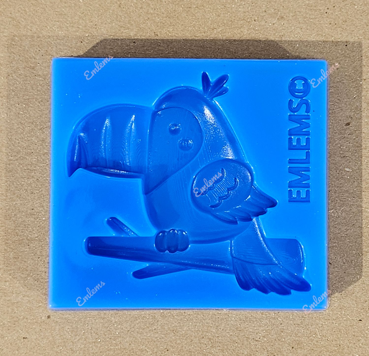 Emlems Jungle Toucan Silicone mould food safe, also for resin, clay, wax and more