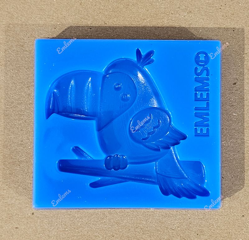 Emlems Jungle Toucan Silicone mould food safe, also for resin, clay, wax and more