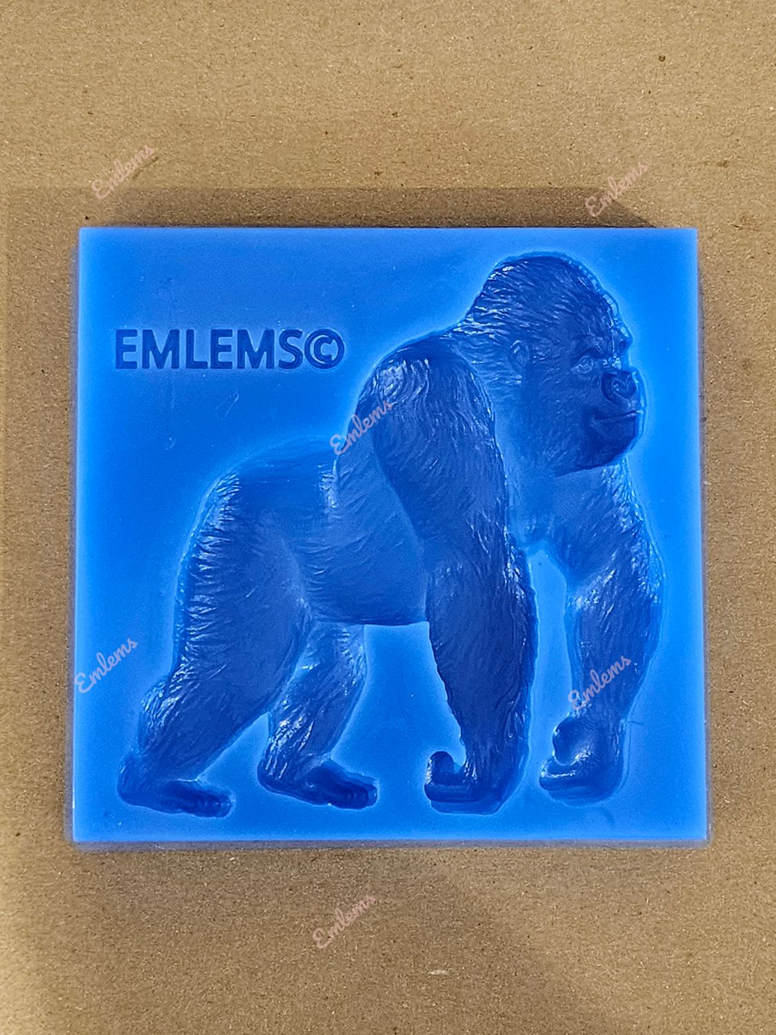 Emlems Jungle Silverback Gorilla silicone mould food safe, also for resin, clay, wax and more