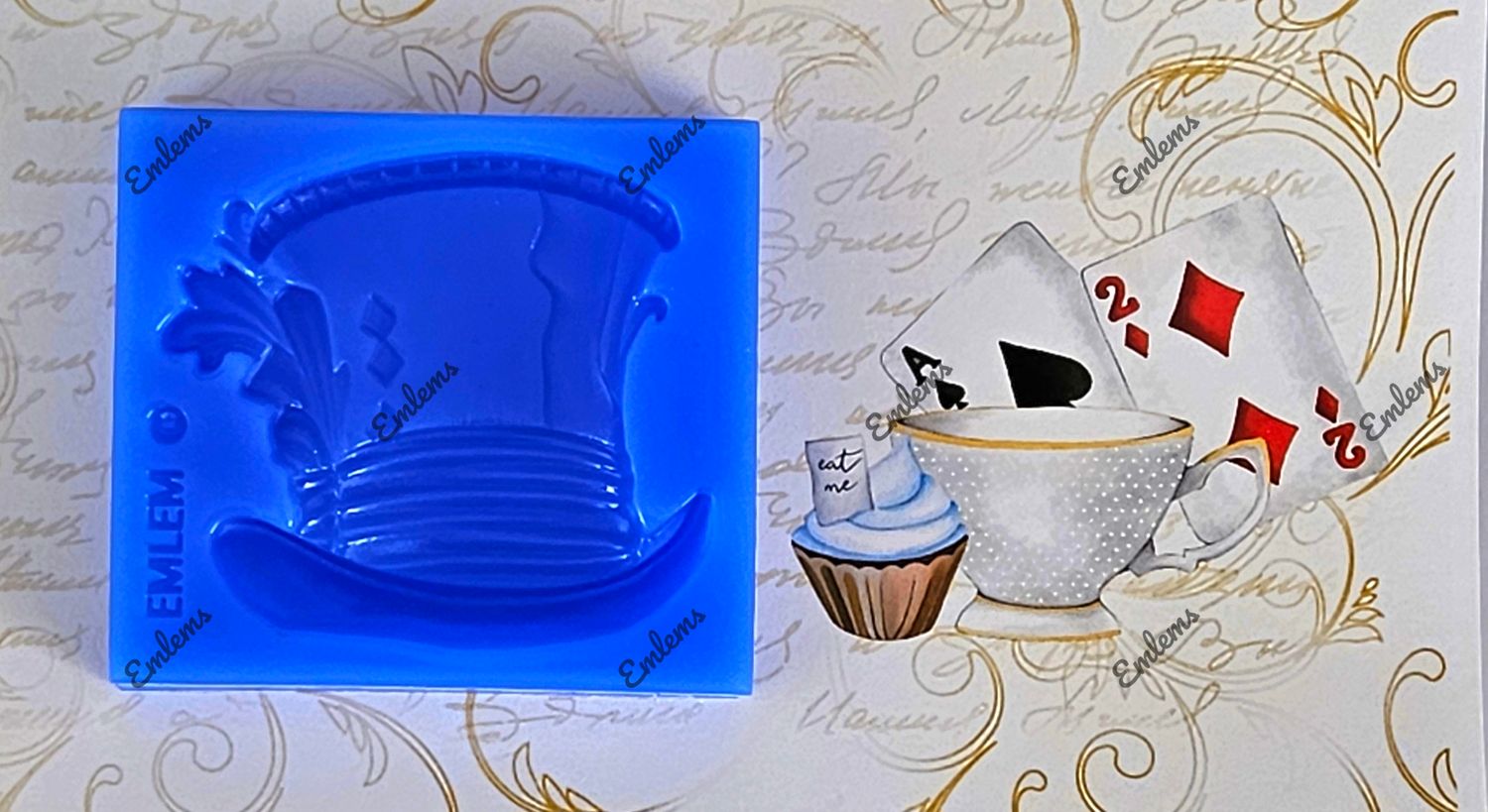 EMLEMS NEW WONDERLAND SMALL MAD HATTER HAT SILICONE MOULD