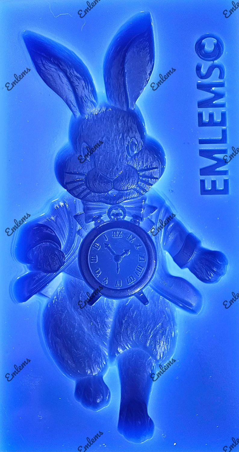 EMLEMS NEW WONDERLAND RANGE LARGE WHITE RABBIT SILICONE MOULD