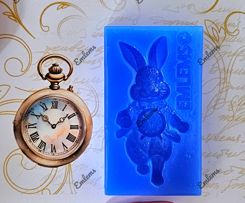 EMLEMS NEW WONDERLAND RANGE SMALL WHITE RABBIT SILICONE MOULD