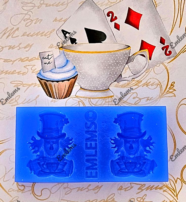 EMLEMS NEW WONDERLAND RANGE MINIATURE MAD HATTER DUO SILICONE MOULD