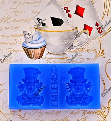 EMLEMS NEW WONDERLAND RANGE MINIATURE MAD HATTER DUO SILICONE MOULD
