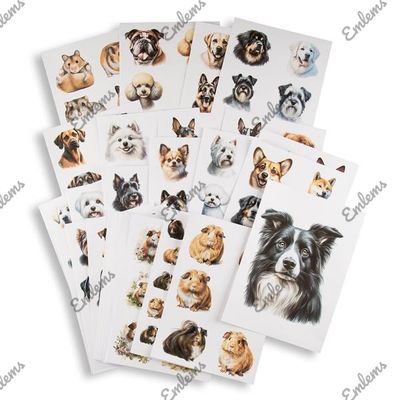 Emlems 50 x A4 Pet Portraits Craft Papers 160gsm