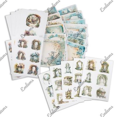 Emlems 50 x A4 Secret Garden Craft Papers 160gsm