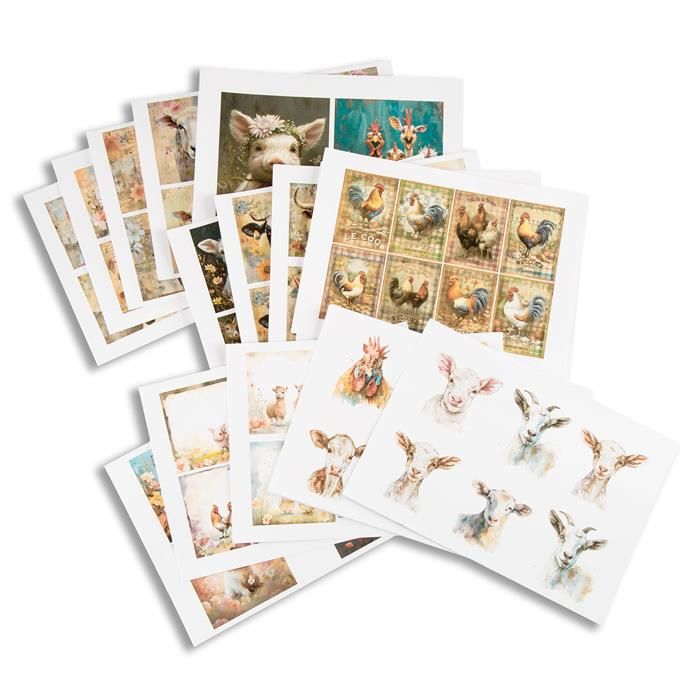 Emlems 40 x A4 Farm Craft Papers 160gsm