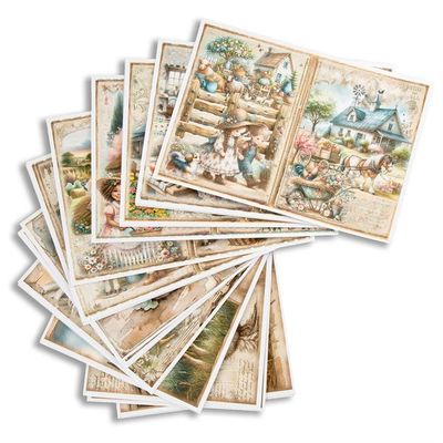 Emlems 40 x A4 Farm Story book Craft Papers 160gsm
