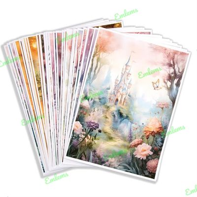 Emlems 50 x A4 Fairytale Backing Craft Papers 160gsm