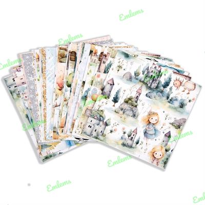Emlems 30 x  Fairytale 8 x 8 inch Backing Craft Papers 160gsm