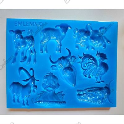 EMLEMS FARM ANIMALS SET SILICONE MOULD