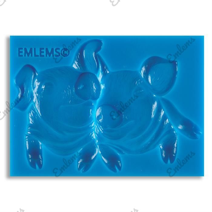 EMLEMS FARM PIGS PIGLETS SILICONE MOULD