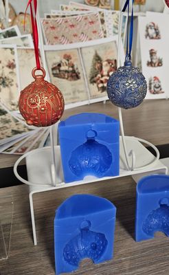 EMLEMS CHRISTMAS STEAMPUNK 3D BAUBLE SILICONE MOULD