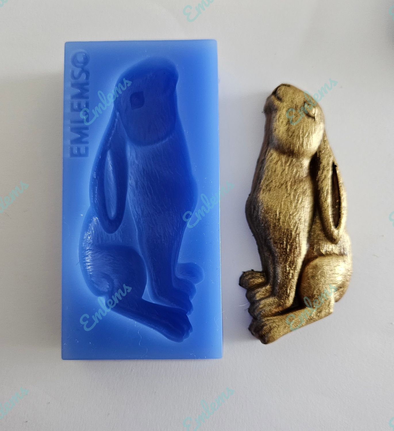 EMLEMS HARE SILICONE MOULD PERFECT FOR RESIN