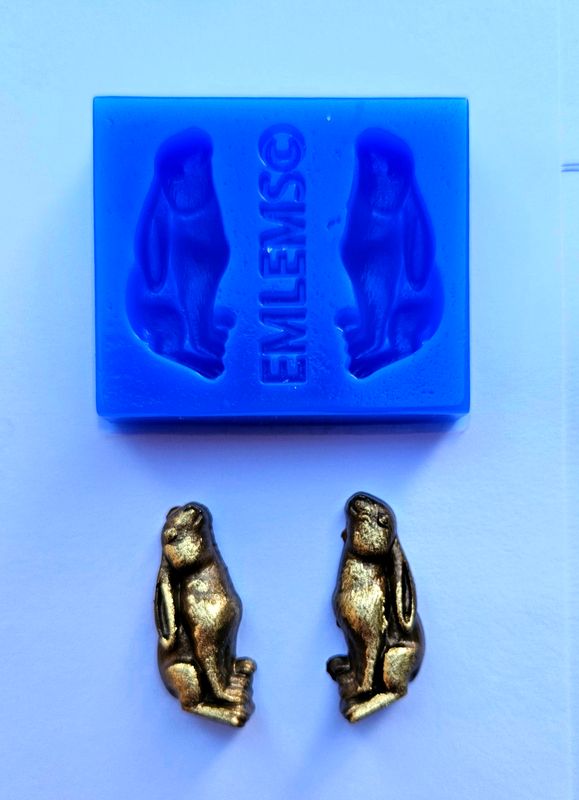 EMLEMS MINI HARES SILICONE MOULD PERFECT FOR RESIN