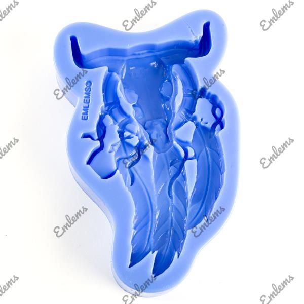 EMLEMS COWS SKULL DREAMCATCHER NATIVE AMERICAN INDIAN SILICONE MOULD PERFECT FOR RESIN