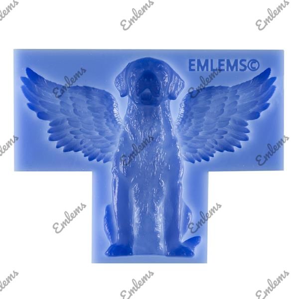EMLEMS LARGE LABRADOR DOG WITH WINGS SILICONE MOULD