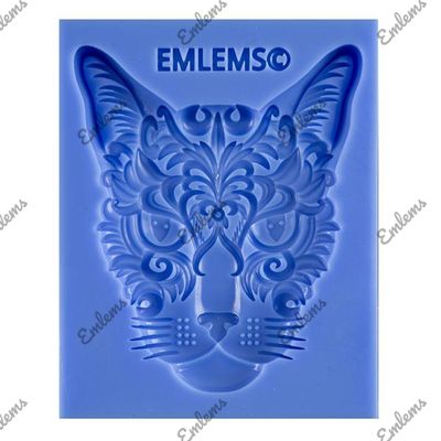 EMLEMS ORNATE CAT FACE SILICONE MOULD